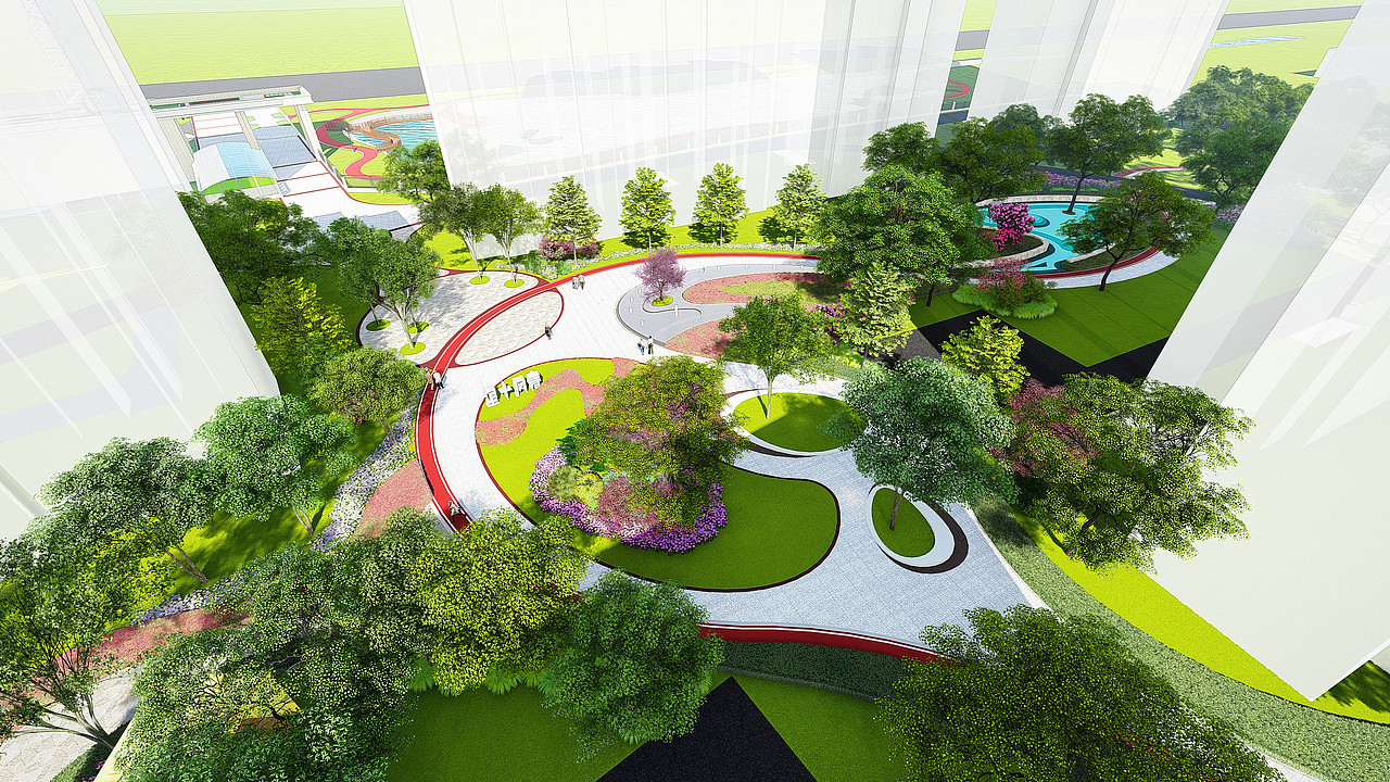 流线至上 现代主义风格大区景观