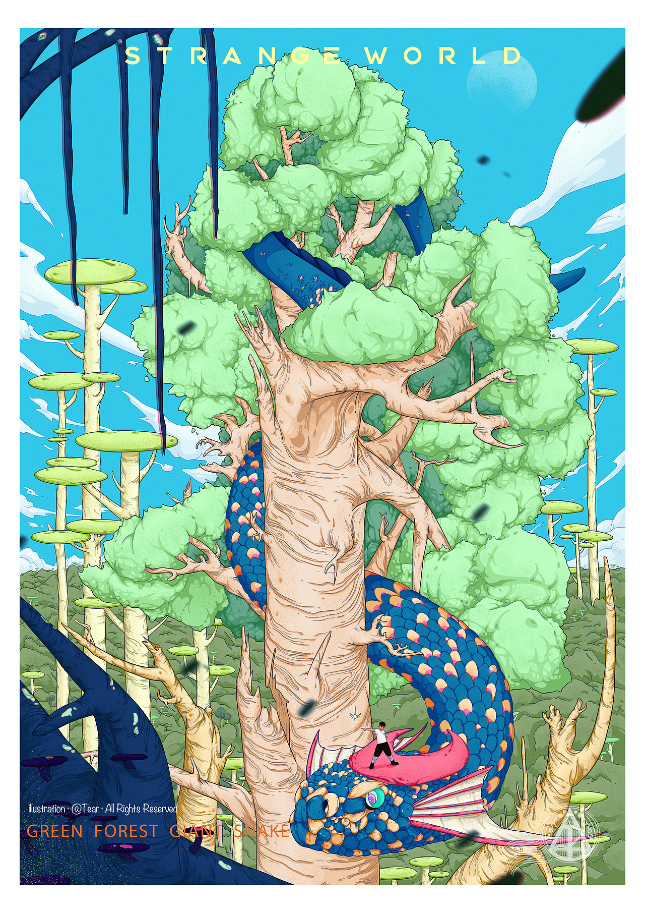 误入奇异境——《十二属相.合集》（图ZMjkxODQ5NTg0） - 新锐潮流插画 - 站酷设计师天羿TEAR原创素材 - 站酷ZCOOL