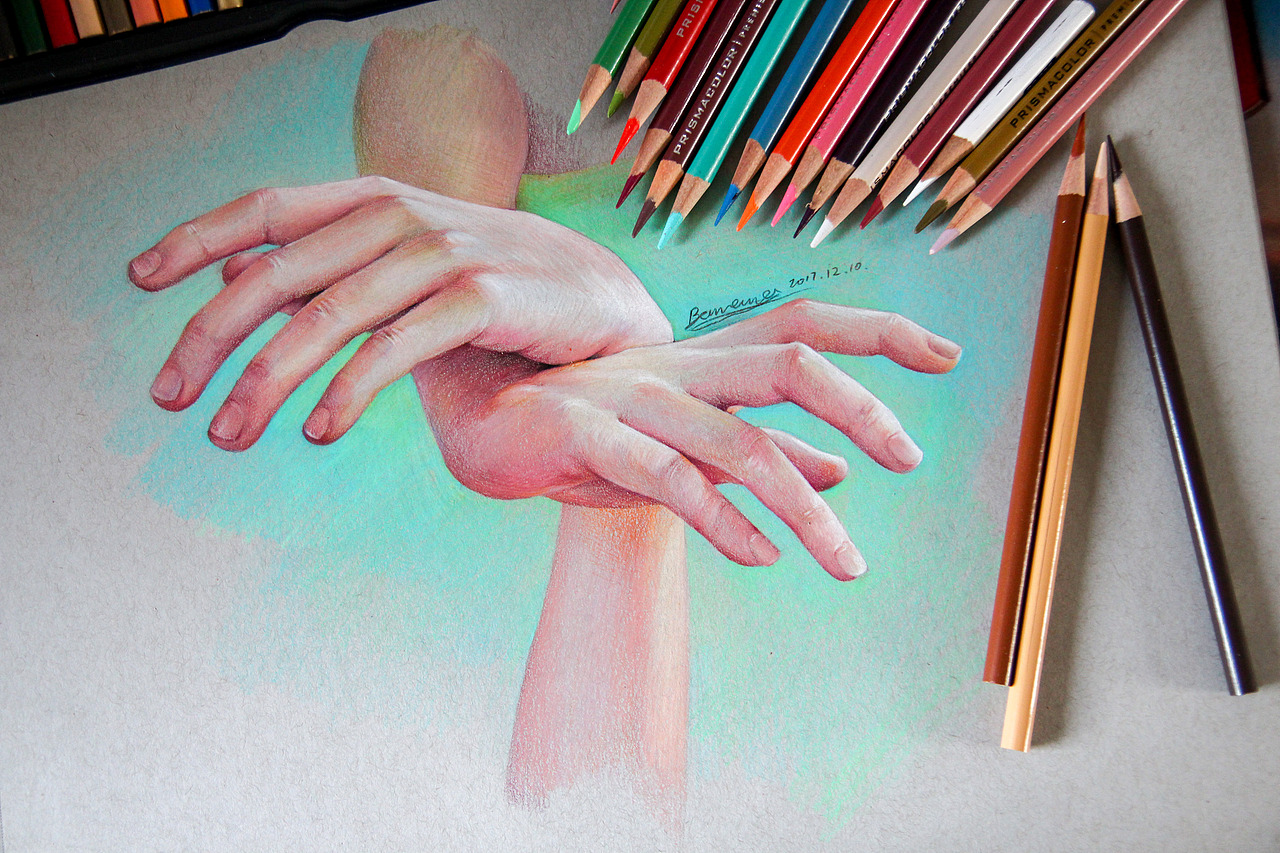 彩铅练习,手控