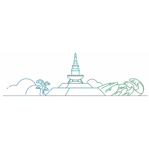 【山东日照景区线条插画】