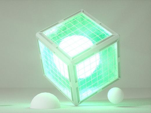 Cinema 4D 科幻发光矩形 临摹