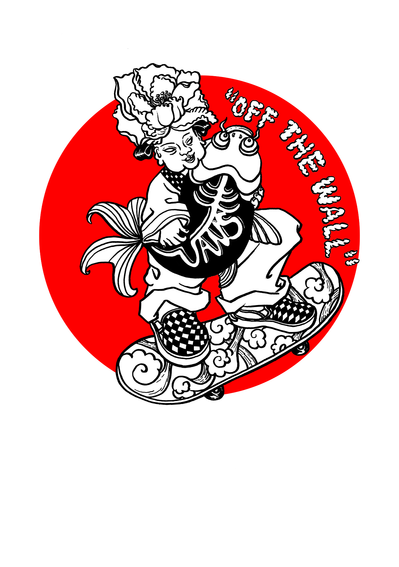 #May.2018.VANS T恤插画设计 Redesign 之 中国风#（图ZMTE3NDA3NTky） - 新锐潮流插画 - 站酷设计师VHveronica原创素材 - 站酷ZCOOL