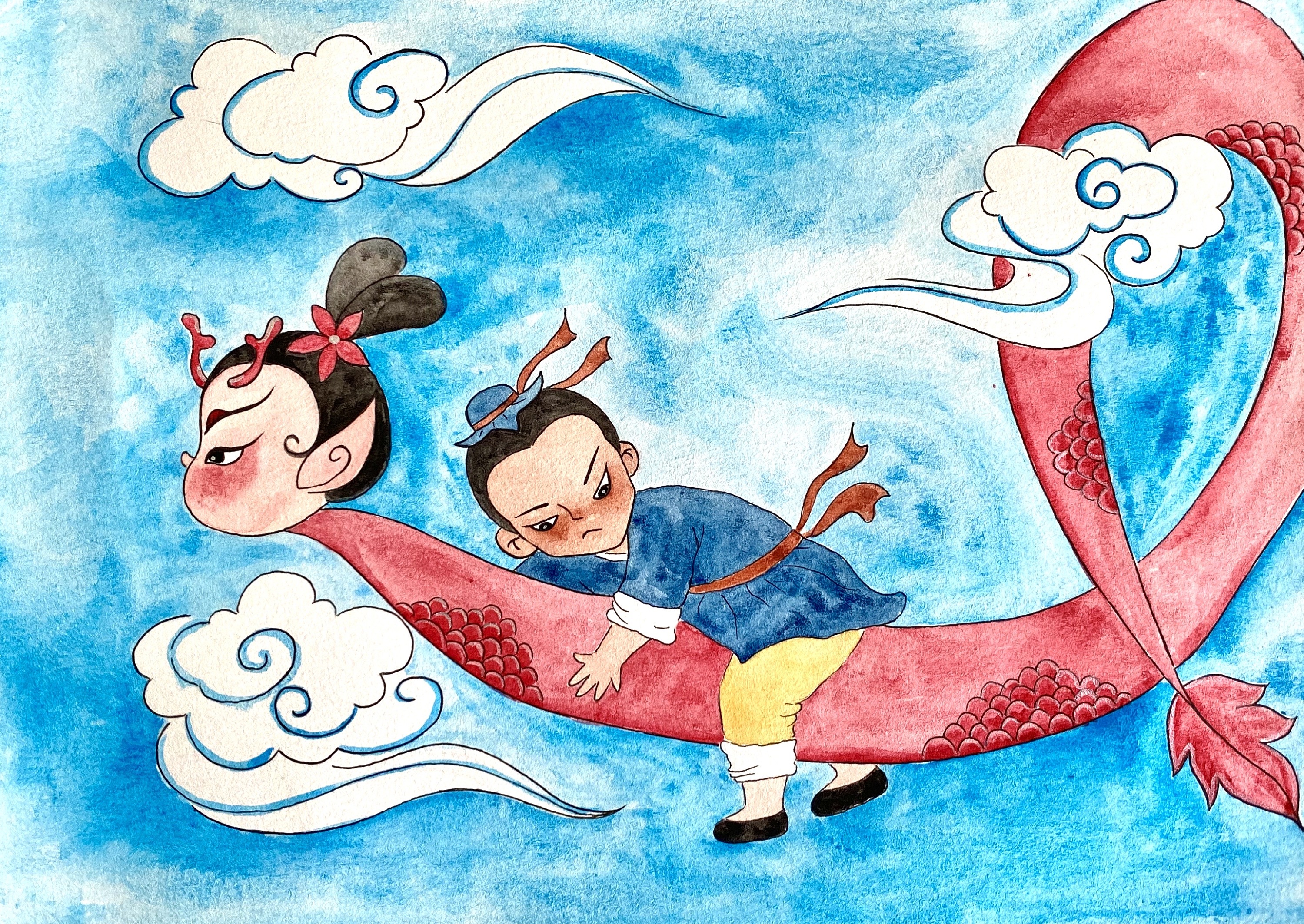 中国神话故事绘本制作图片
