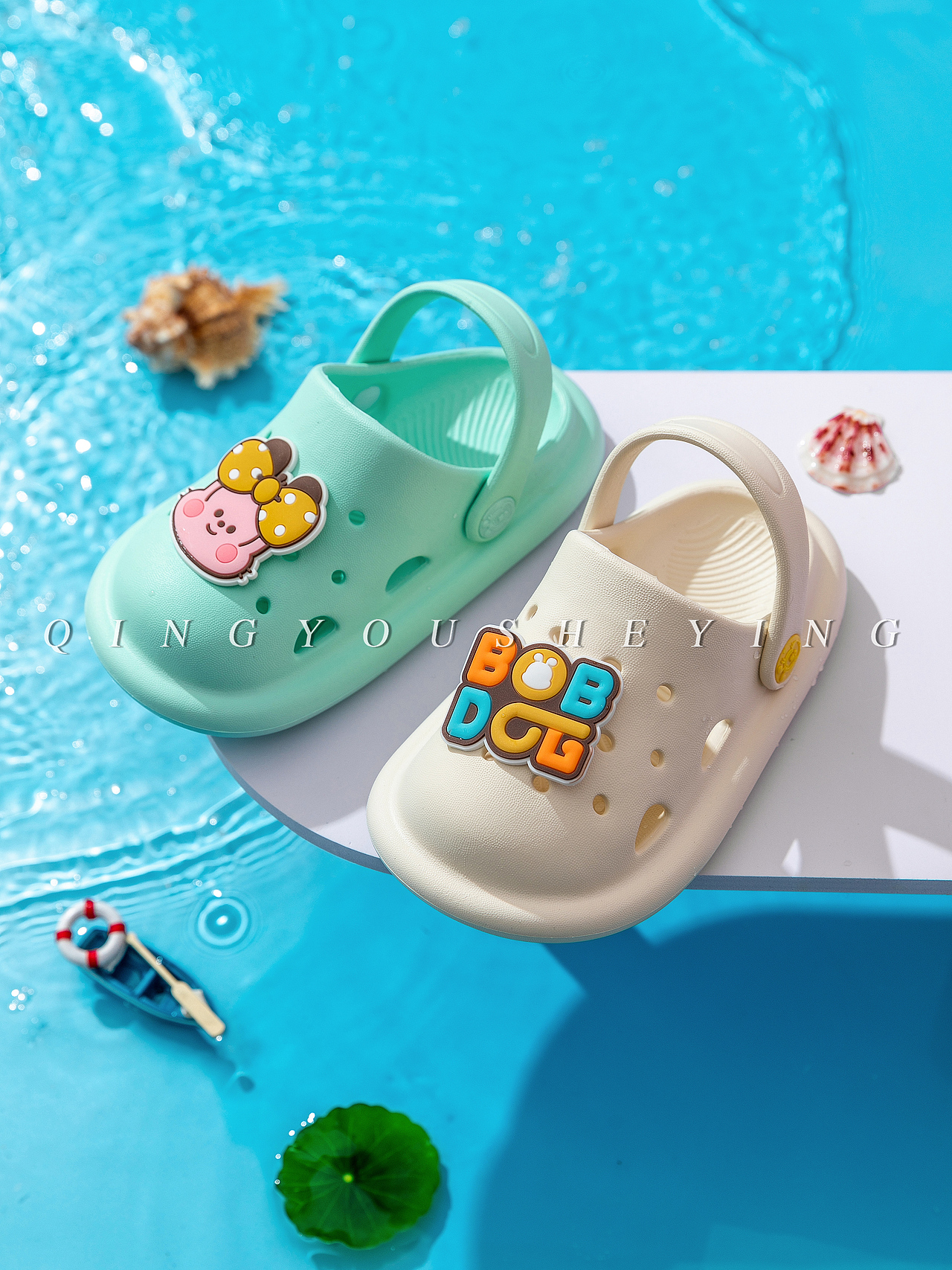 拖鞋拍摄丨小水池主图儿童拖鞋（图ZMjg0NDQwNTk2） - 产品摄影 - 站酷设计师無事小妖怪原创素材 - 站酷ZCOOL
