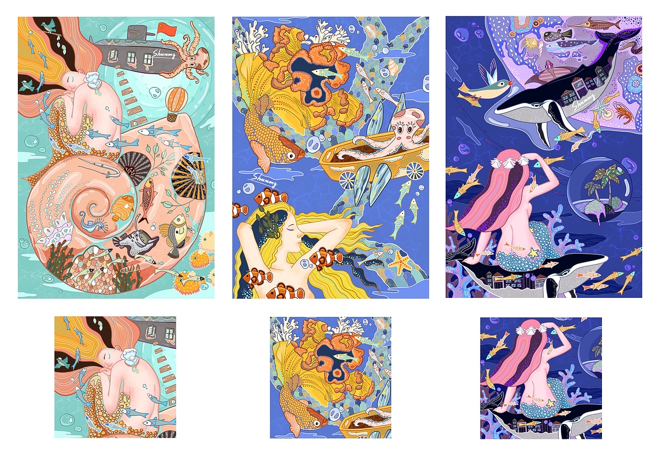 共生与共存系列创作（图ZMjc4Mjg1OTY0） - 艺术插画 - 站酷设计师Shumeng舒萌原创素材 - 站酷ZCOOL