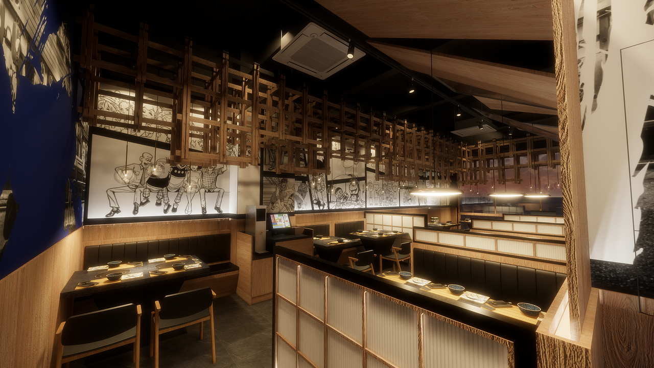 今崎烧-惠福路店（图ZMjkyOTMzMTAw） - 酒店餐饮设计 - 站酷设计师RamonDMaster原创素材 - 站酷ZCOOL