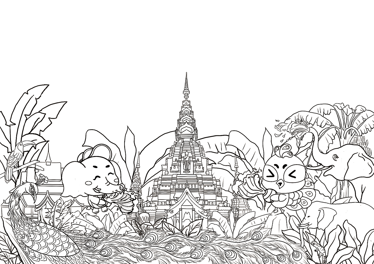 纸巾插画包装设计-昆仑好客UU纸巾