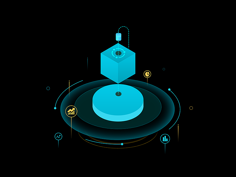 暗色科技感大数据插图|ui|闪屏/壁纸|慕容珽_ivan - 原创作品 - 站酷