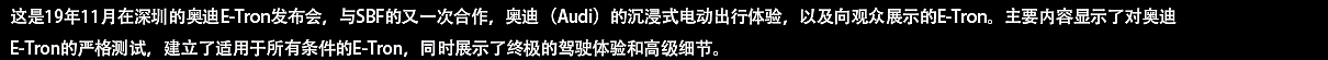 奥迪E-Tron Launch 2019