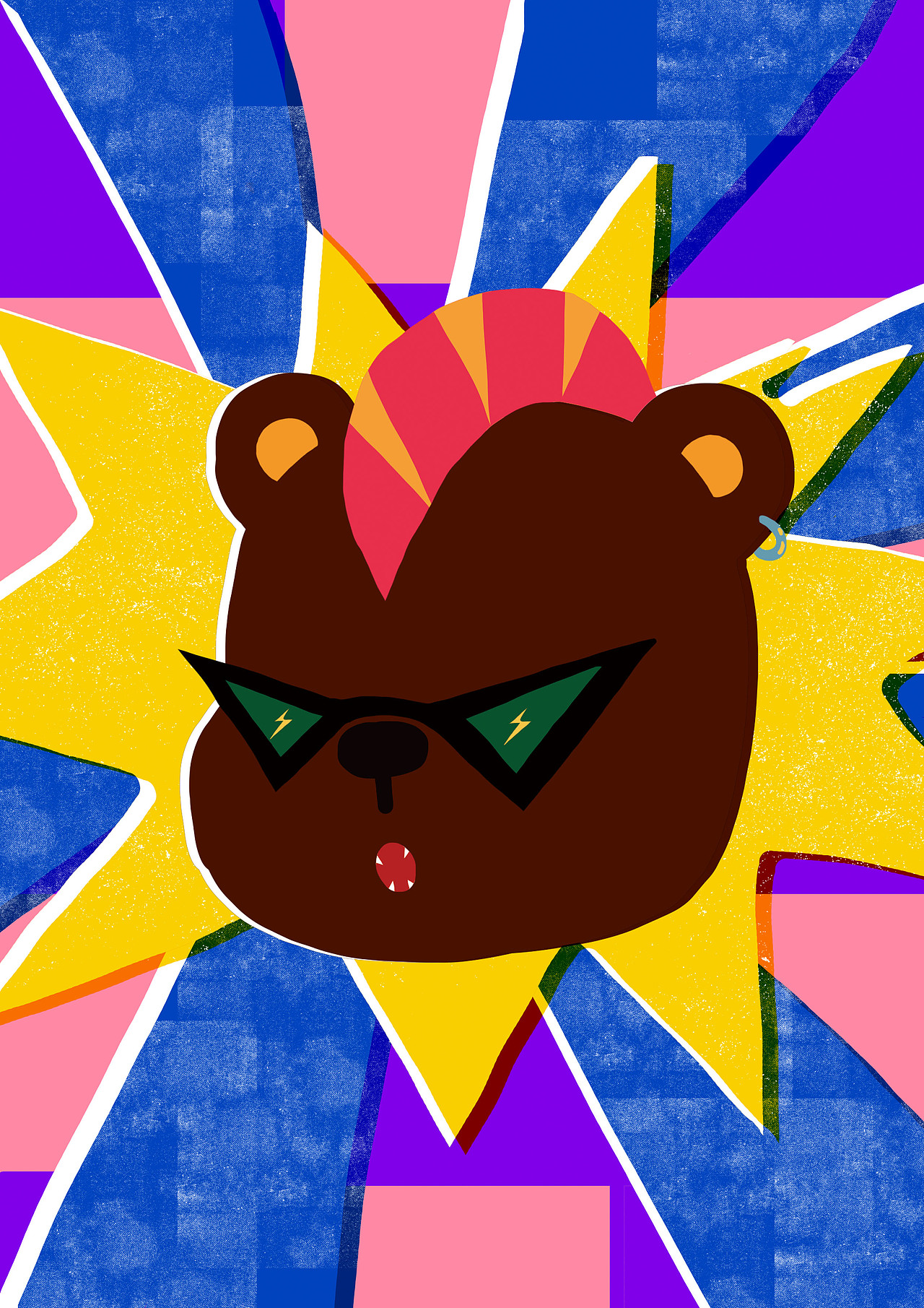 小动物涂鸦插画