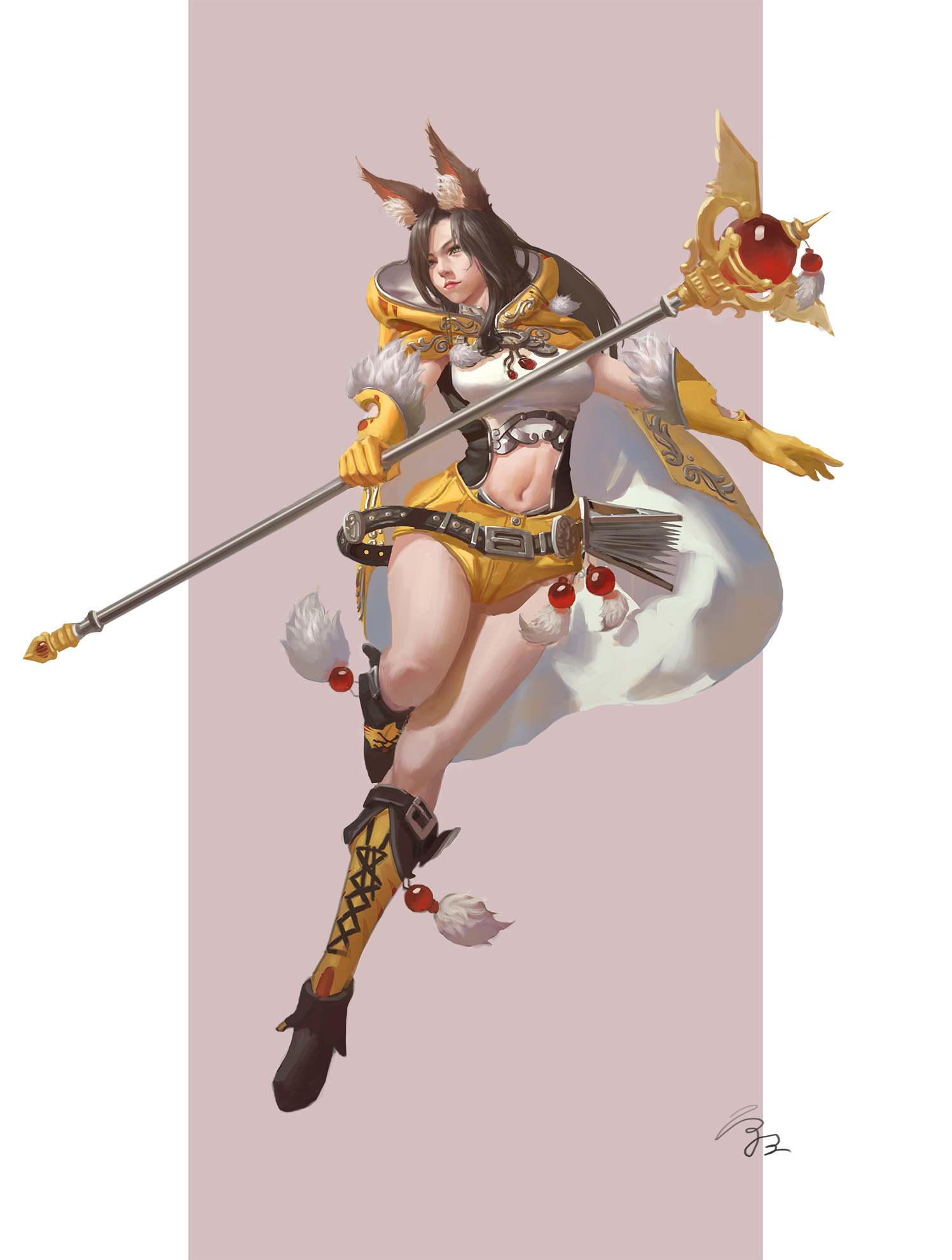 宋昌—原创作品《狐族法师》|插画|游戏原画|哪条鱼在飞 - 原创作品