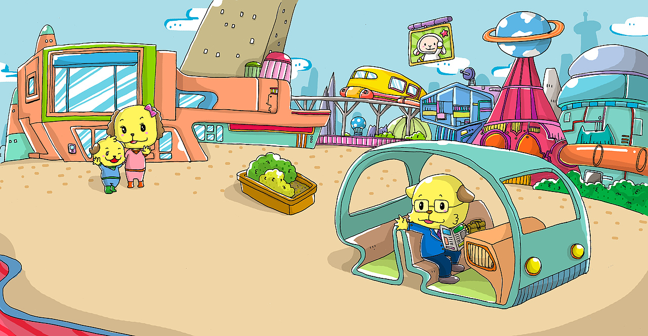 [儿童插画] Future New Life 未来新生活（图ZNDY5MDM5MDA=） - 儿童插画 - 站酷设计师dizzi原创素材 - 站酷ZCOOL