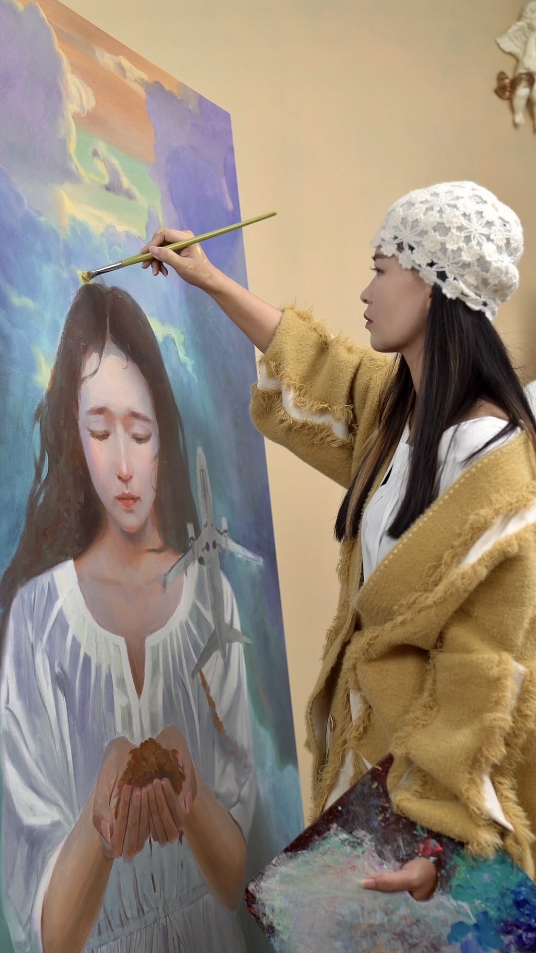 何水晶作品《祈福》（图ZMjk1NzEyNjY4） - 绘画 - 站酷设计师何水晶原创素材 - 站酷ZCOOL