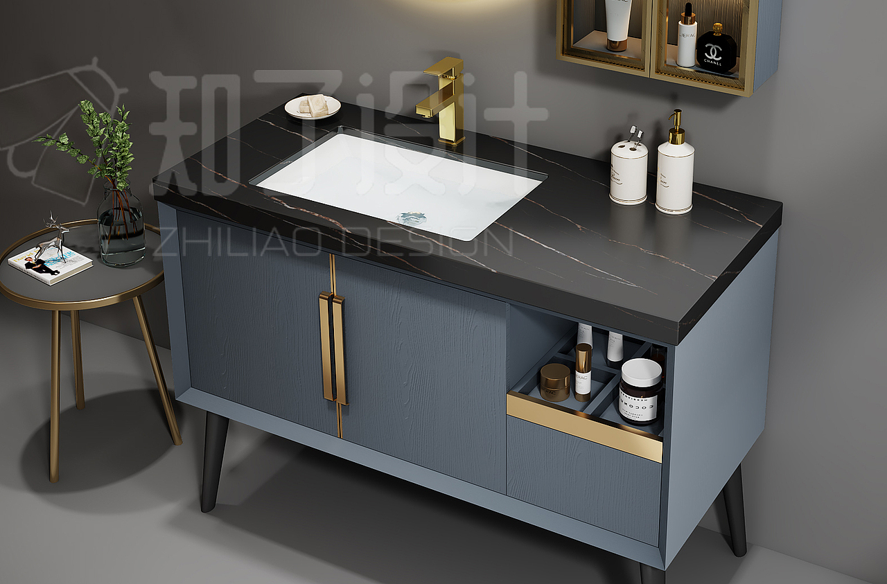 知了设计/浴室柜产品建模渲染