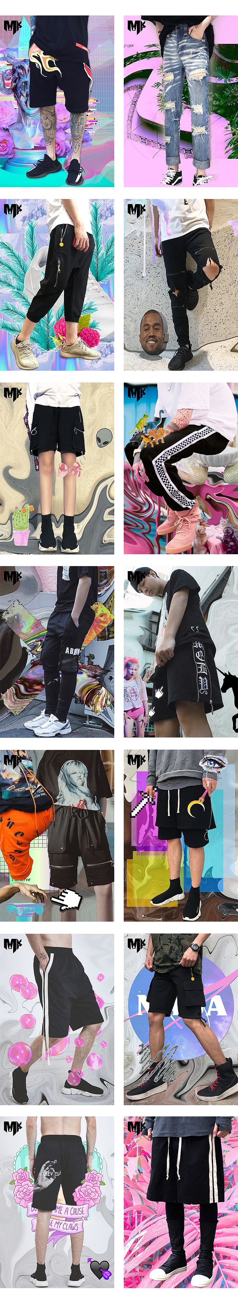 MK國潮褲子男裝女裝情侶裝（圖ZODA4MTMxODg=） - 運營設(shè)計 - 站酷設(shè)計師任任任曉晨原創(chuàng)素材 - 站酷ZCOOL