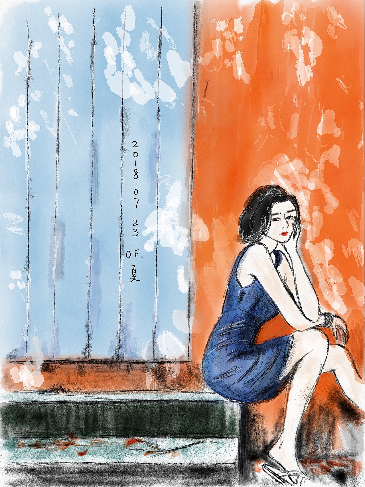 手绘选集1 color（图ZMTQ1MDgyNTY0） - 艺术插画 - 站酷设计师橘下鱼oooOF原创素材 - 站酷ZCOOL