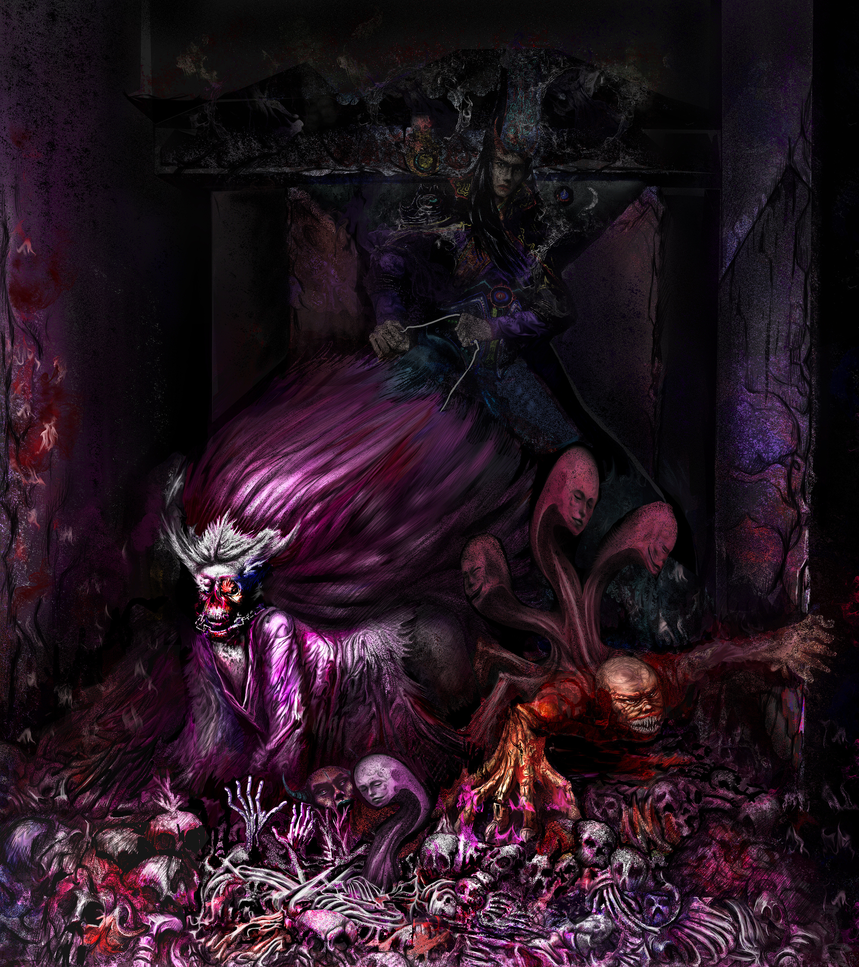 黑粉骷髅|插画|游戏原画|灵秀秀 - 原创作品 - 站酷 (zcool)