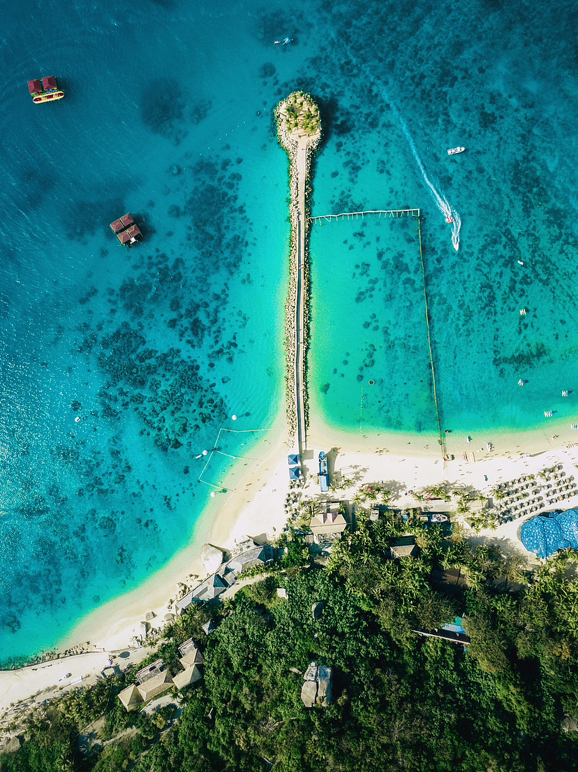 海南之蓝｜当我从天空俯瞰这片大海（图ZMzE5NzUxMjA4） - 风光摄影 - 站酷设计师知柏_原创素材 - 站酷ZCOOL