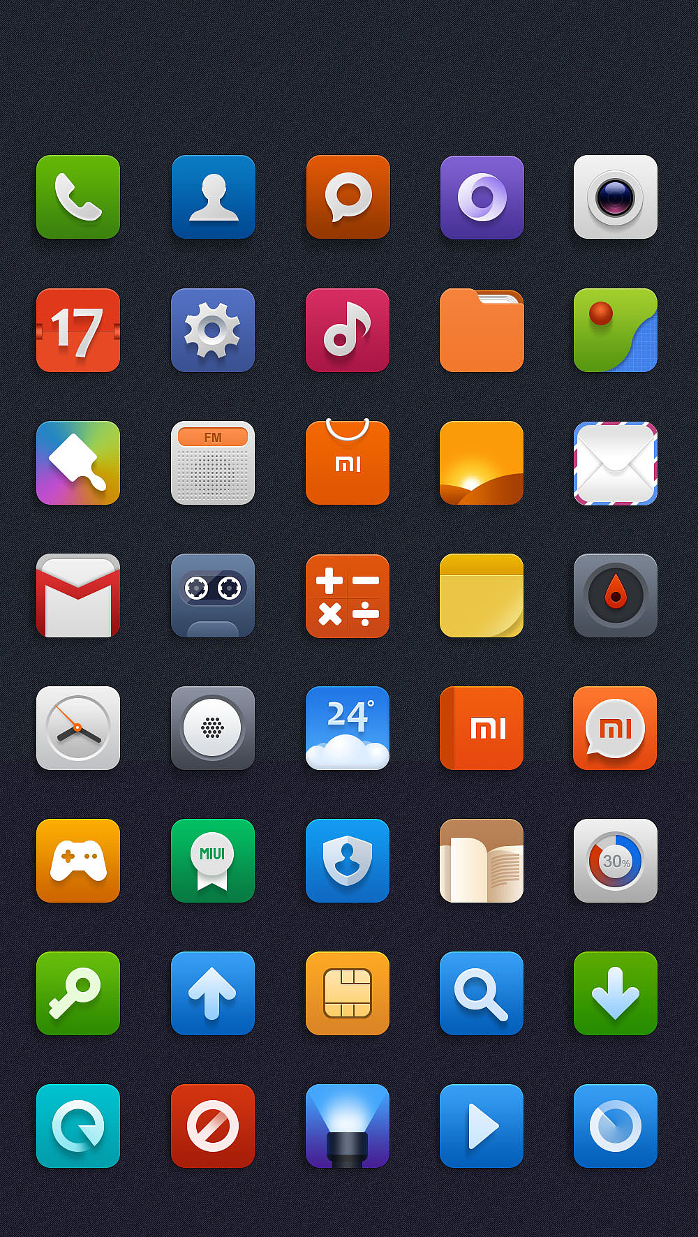 图标 主题 app界面 精美扁平化