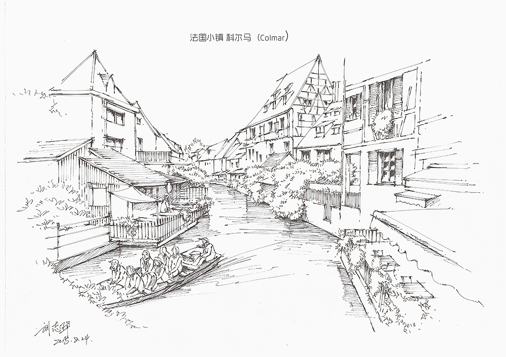 手绘欧洲最美小镇