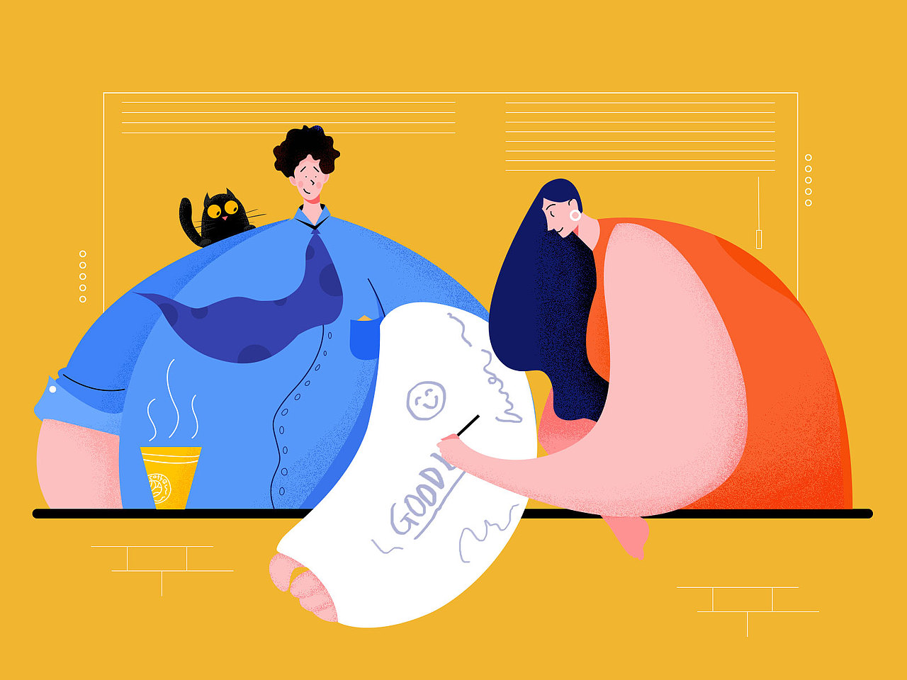 插画练习（图ZMTYzMzQ0NjI0） - 商业插画 - 站酷设计师情空的猫原创素材 - 站酷ZCOOL