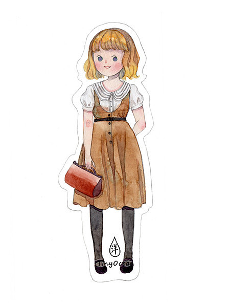 小复古（图ZMTMwMDU1NTA0） - 新锐潮流插画 - 站酷设计师豆丁洋原创素材 - 站酷ZCOOL