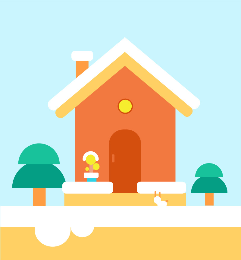 临摹作品 扁平化图形插画