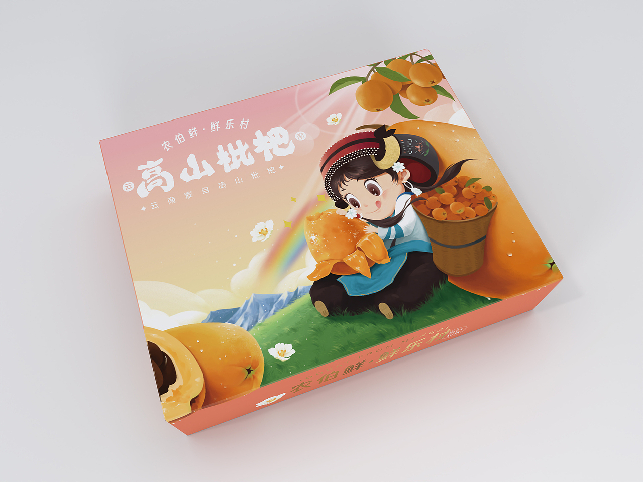 水果包装设计/云南蒙自高山枇杷