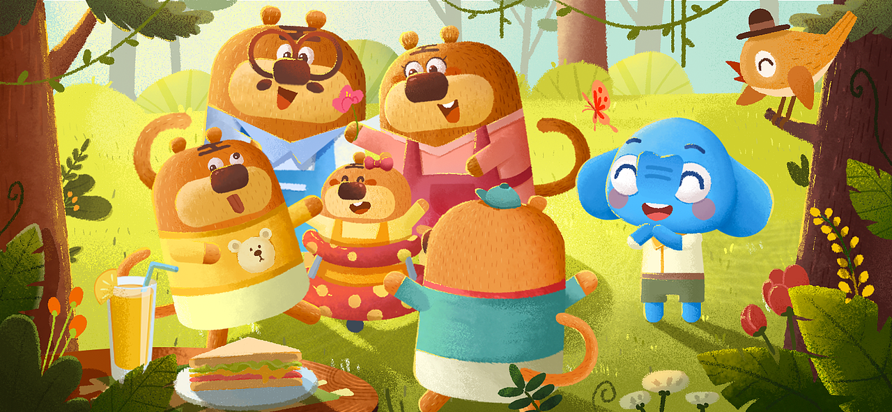小象英语项目绘本图（图ZMTQzNzYyMzg4） - 绘本 - 站酷设计师Gugaga原创素材 - 站酷ZCOOL