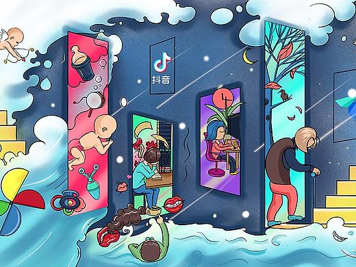 星辰大海，终会相遇（个人主页-ZNDcxMzcxNTI=） - 海报 - 站酷设计师插画师蓝莓酱原创素材 - 站酷ZCOOL