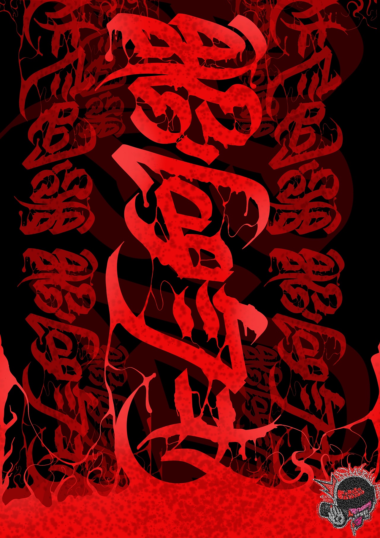 原创中文涂鸦字体设计 偏暗黑风格|平面|字体/字形|gratiao - 原创作