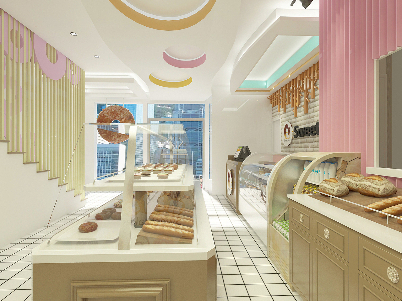 Sweet cakes基于vi的空间设计（7m*7m*7m）（图ZODMxNjE3NzI=） - 建筑/空间 - 站酷设计师吴连影原创素材 - 站酷ZCOOL
