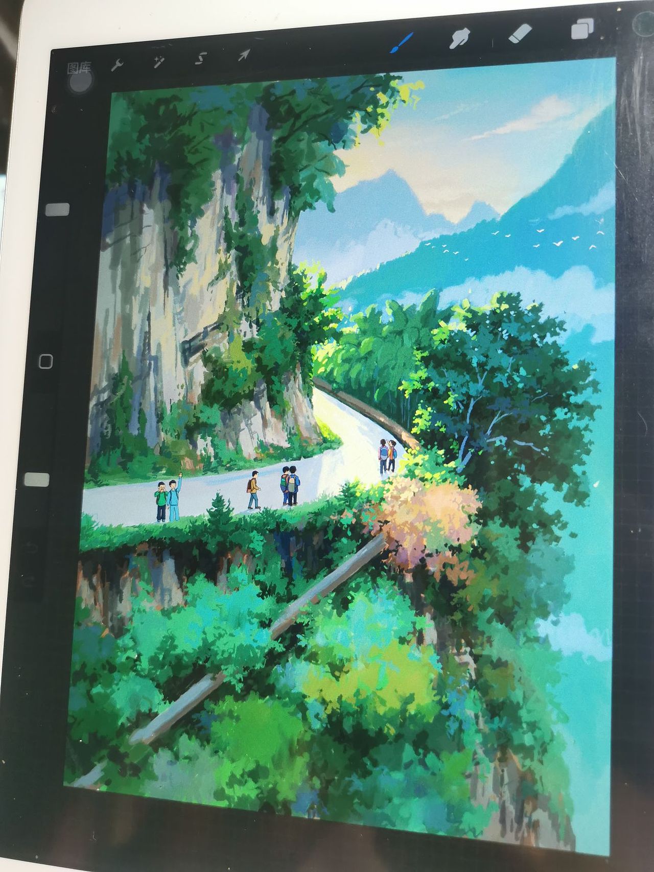 回忆童年，上学时的场景。（图ZMzQyNjk5MDQ0） - 艺术插画 - 站酷设计师南宝山高师原创素材 - 站酷ZCOOL