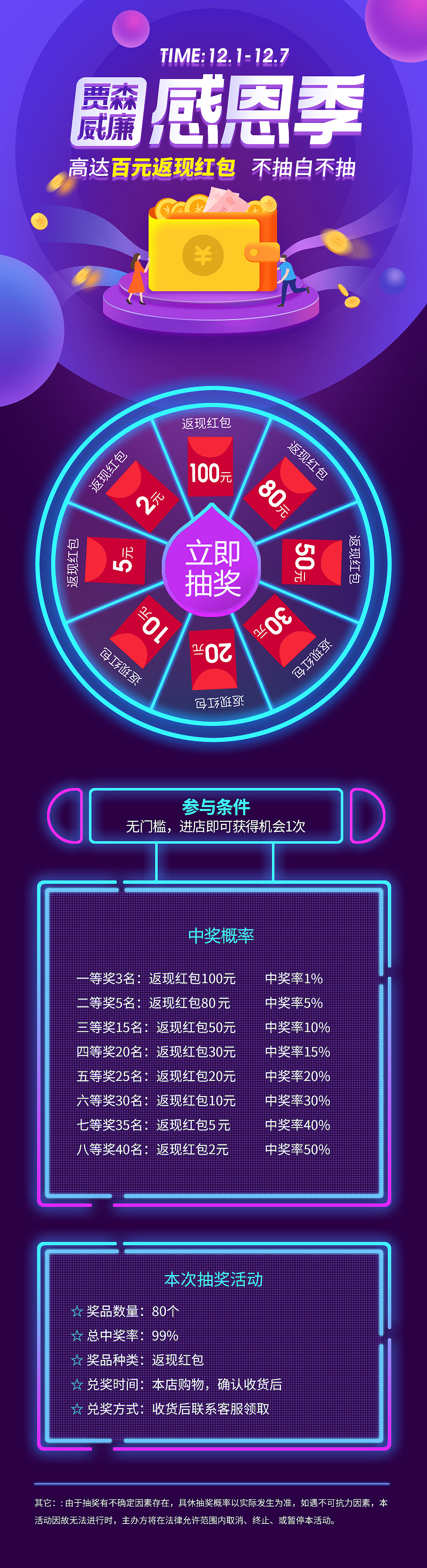 天猫店铺抽奖活动页面