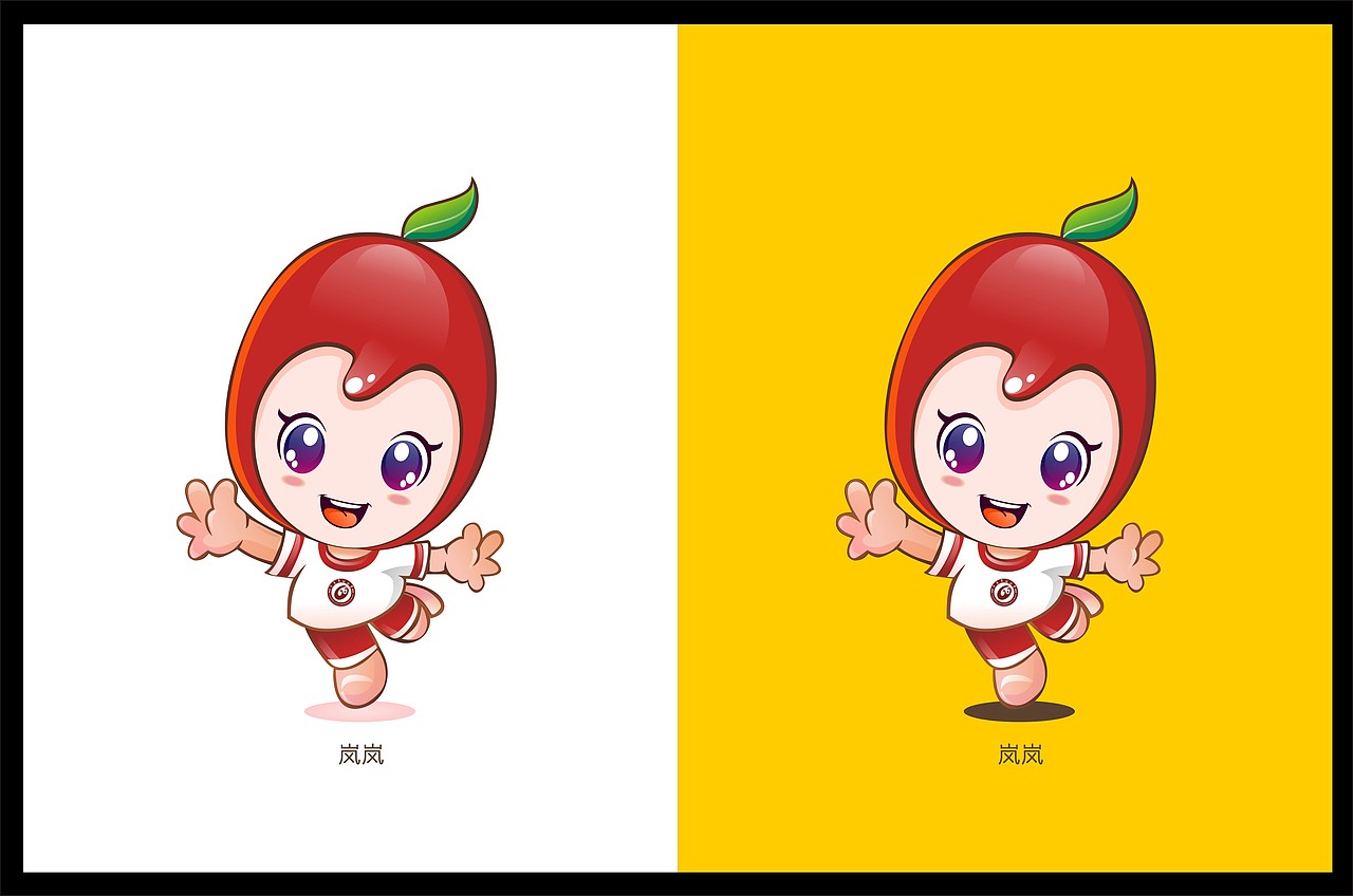 一颗红彤彤的小枣儿,做出了拟人化处理,小脸粉嫩红润,面带微笑,张开