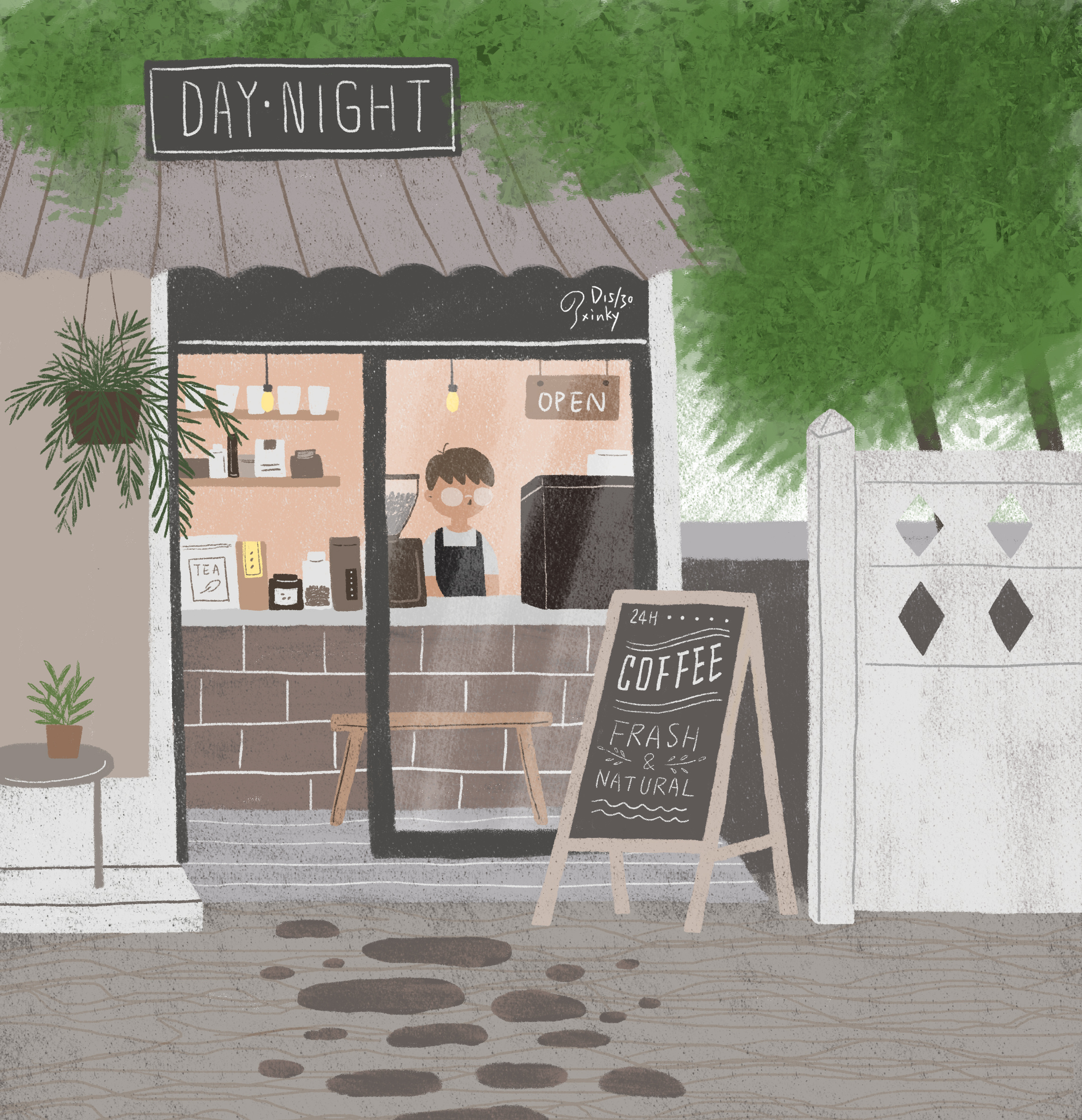 咖啡店背景图动漫图片