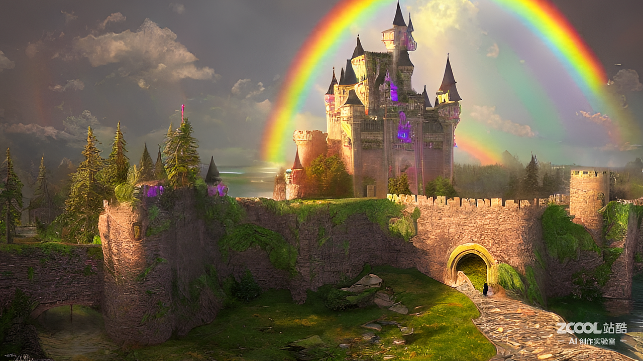 #AI创作实验室#城堡 彩虹 梦幻