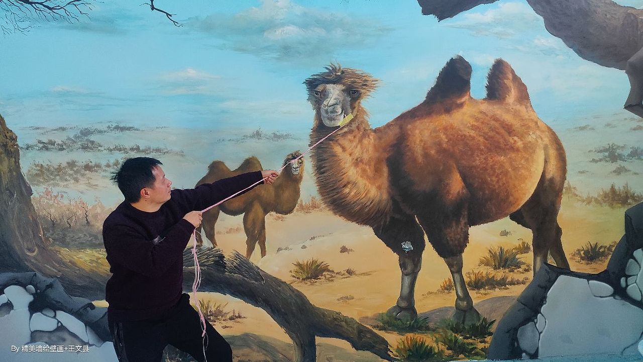 画家王文县的墙绘创作