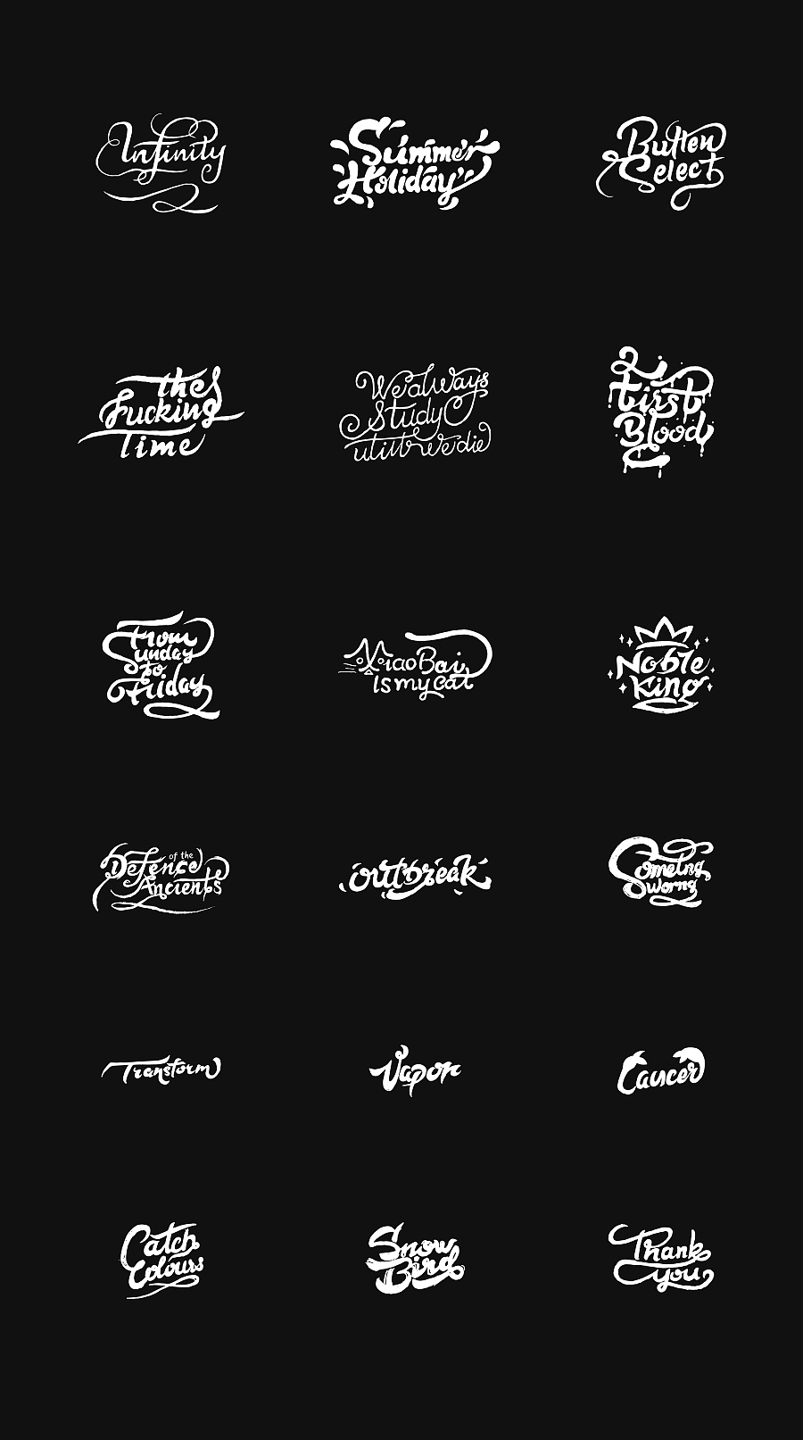 学舌集 | 花体英文第三波（图ZODE2MjY2MjQ=） - 字体/字形 - 站酷设计师羊教授本瘦原创素材 - 站酷ZCOOL