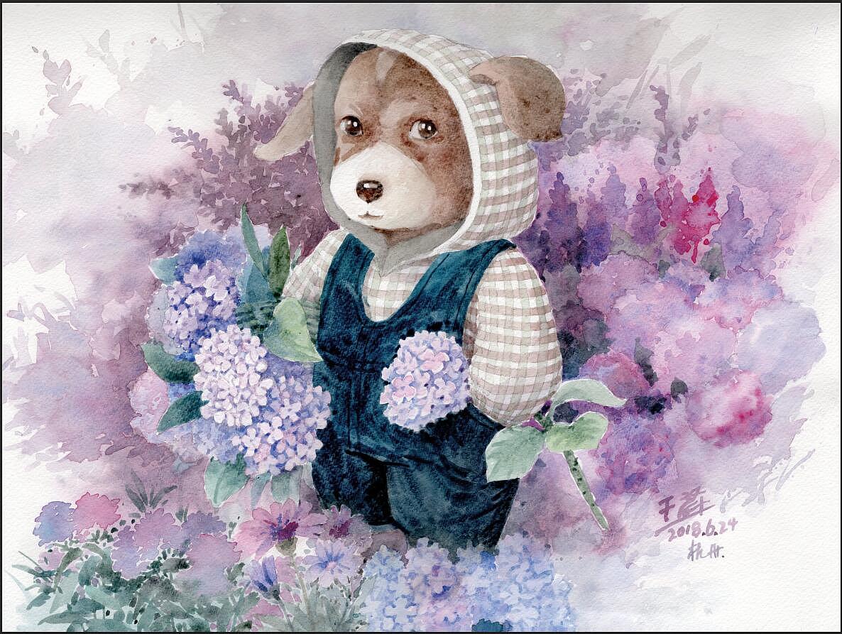 狗狗（图ZMTIwNTg2Mzky） - 绘画 - 站酷设计师暖被儿原创素材 - 站酷ZCOOL