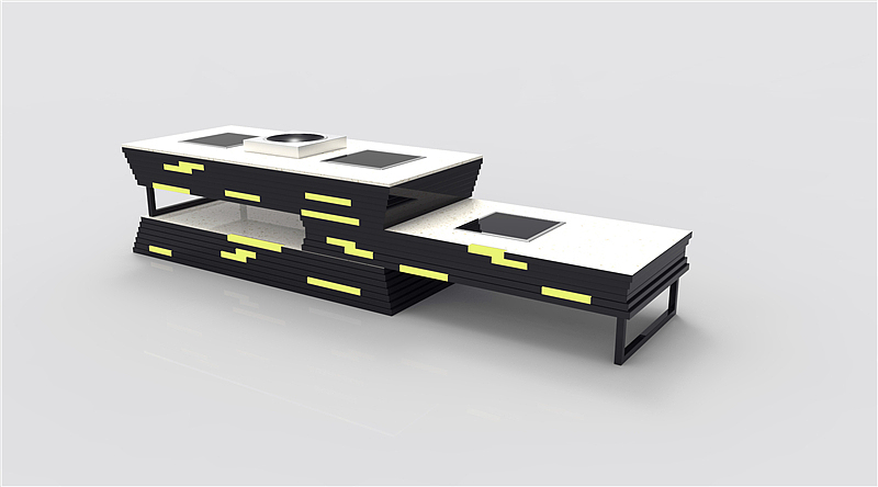 移动大理石自助餐台烤漆自助餐台设备制作明档餐台制作