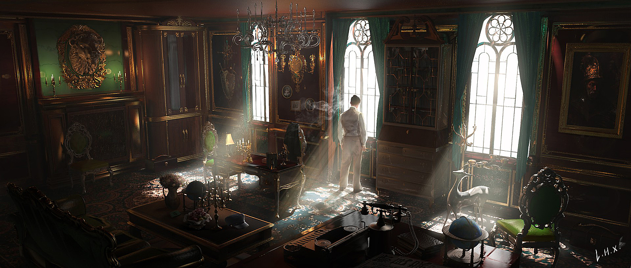 民國 室內(nèi)（圖ZMjA1NjI5NDI4） - 概念設(shè)定 - 站酷設(shè)計(jì)師Lhx19原創(chuàng)素材 - 站酷ZCOOL