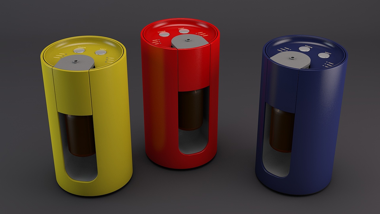 C4D建模渲染作品-精油香薰机