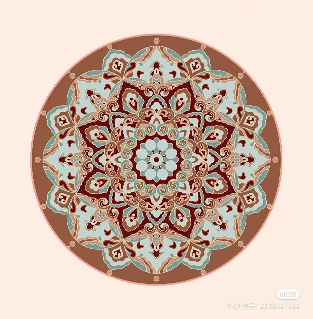 宝相花纹样临摹