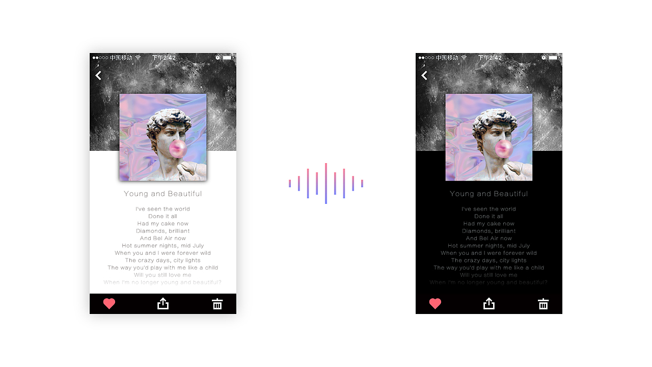 BLACK MOON FM（图ZODkyNjcwNDQ=） - APP界面 - 站酷设计师眠眠原创素材 - 站酷ZCOOL
