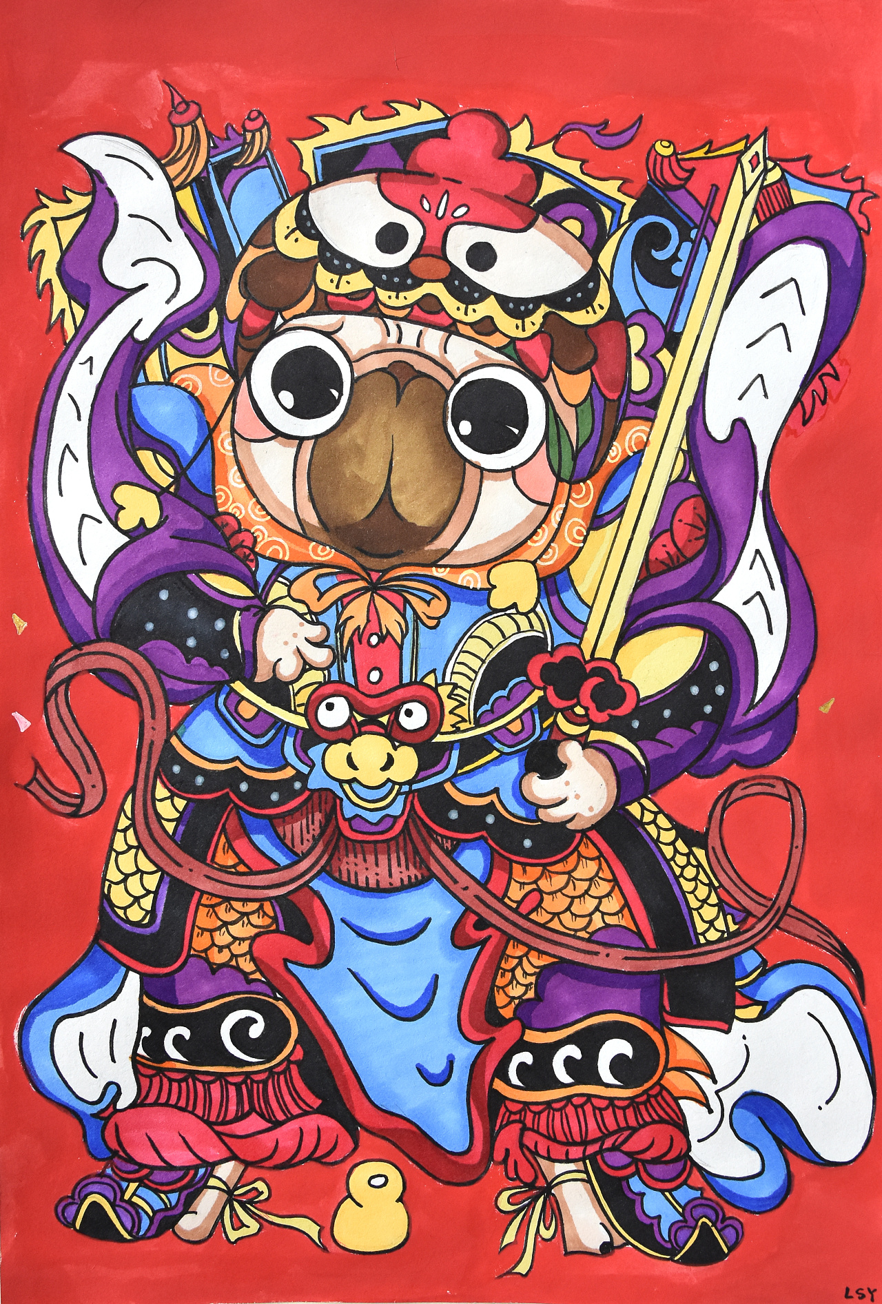 视觉传达设计手绘作品黑白装饰画手绘作品海报手绘作品