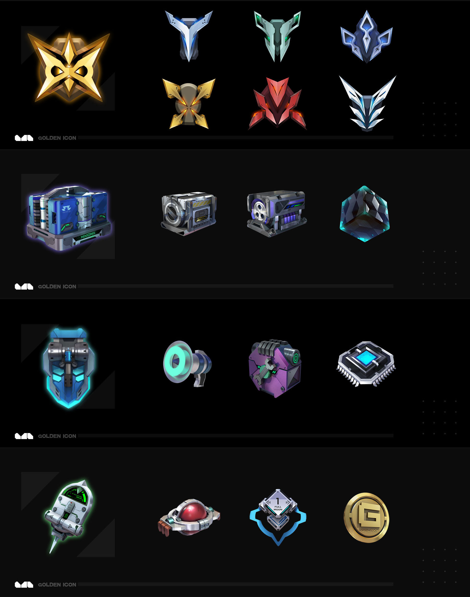 自制128个科幻机械图标 icon