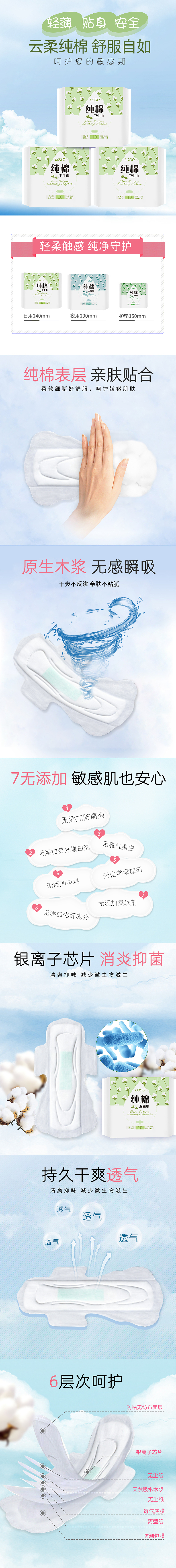 卫生巾详情页设