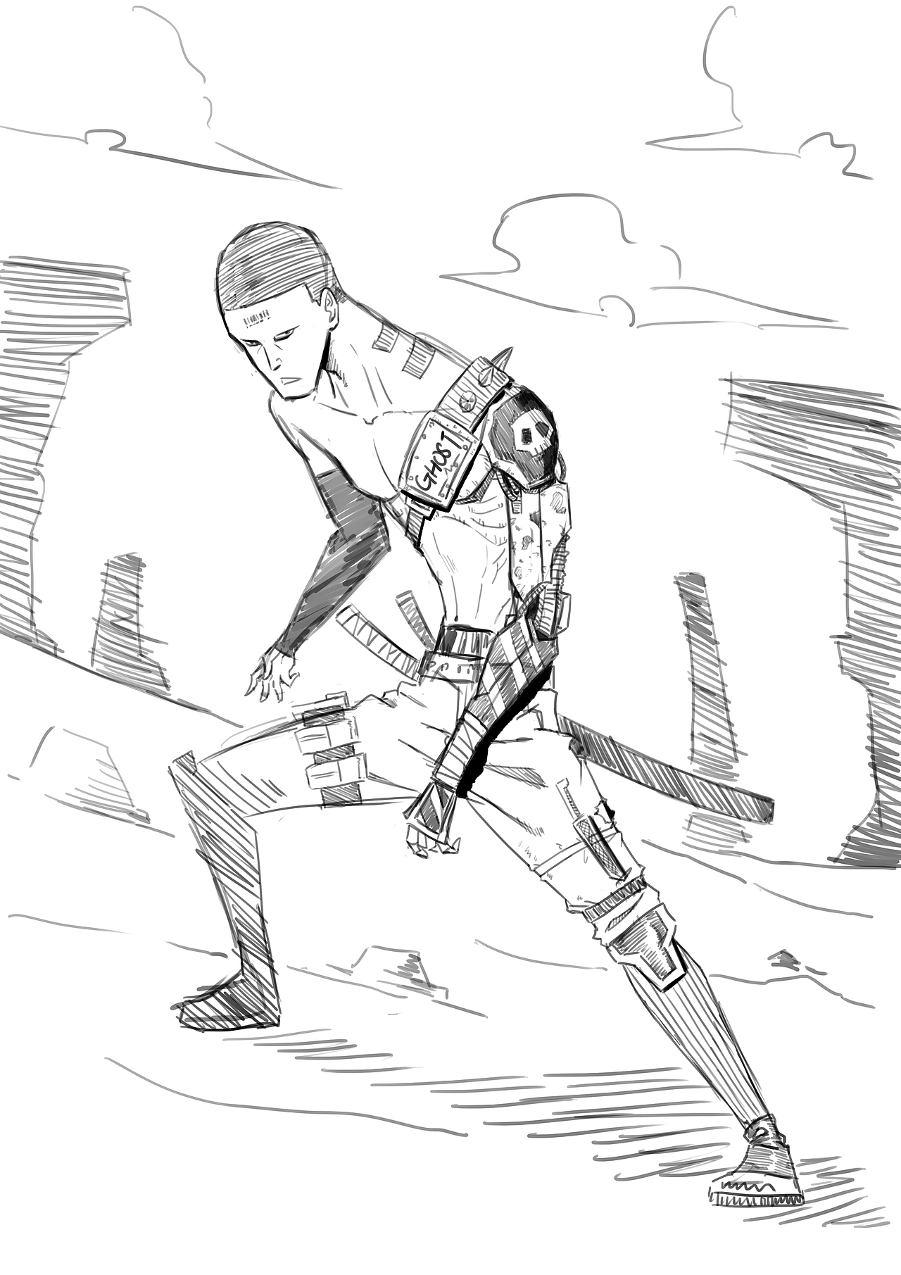 废土草图上色（图ZMTg5NDM3MjE2） - 创作习作 - 站酷设计师bangai浪人原创素材 - 站酷ZCOOL