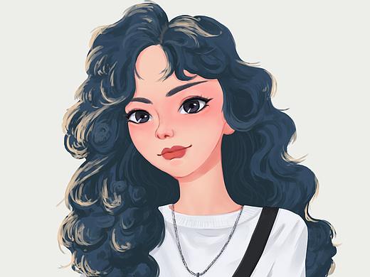 欧美风插画头像一枚